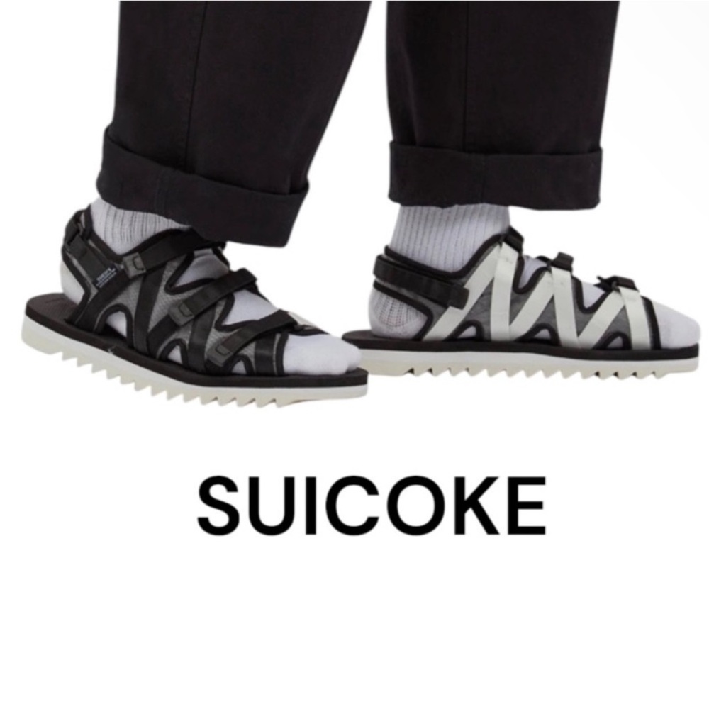 Authentic Suicoke signature designer zip sandals sz 9 woman